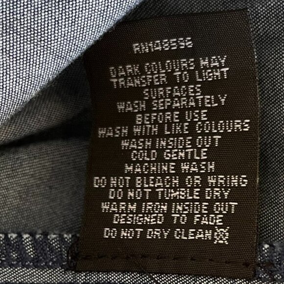 Universal Standard Woman's Blue Chambery Shirt Dress Sz 2xs-6-8 - Picture 10 of 12